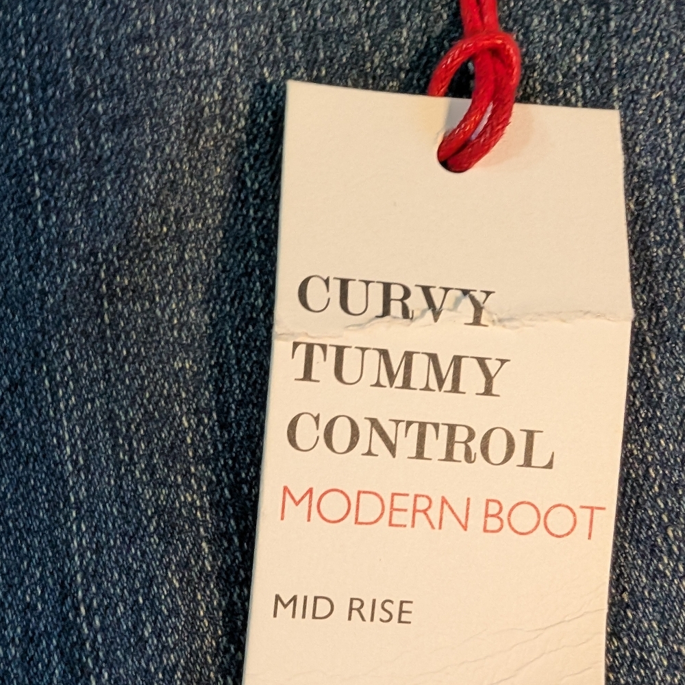 Style & Co Modern Boot Cut Jeans Size 12P Gorgeous Bling Pockets - Picture 7 of 11